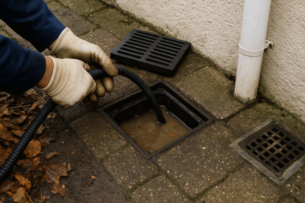 Wolfworks Plumbing Drain Cleaning hand